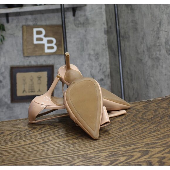 On 34th Womens Elayne Cutout Pumps Heels 10020348000 Nude Patent Brown 9.5M - Picture 5 of 10